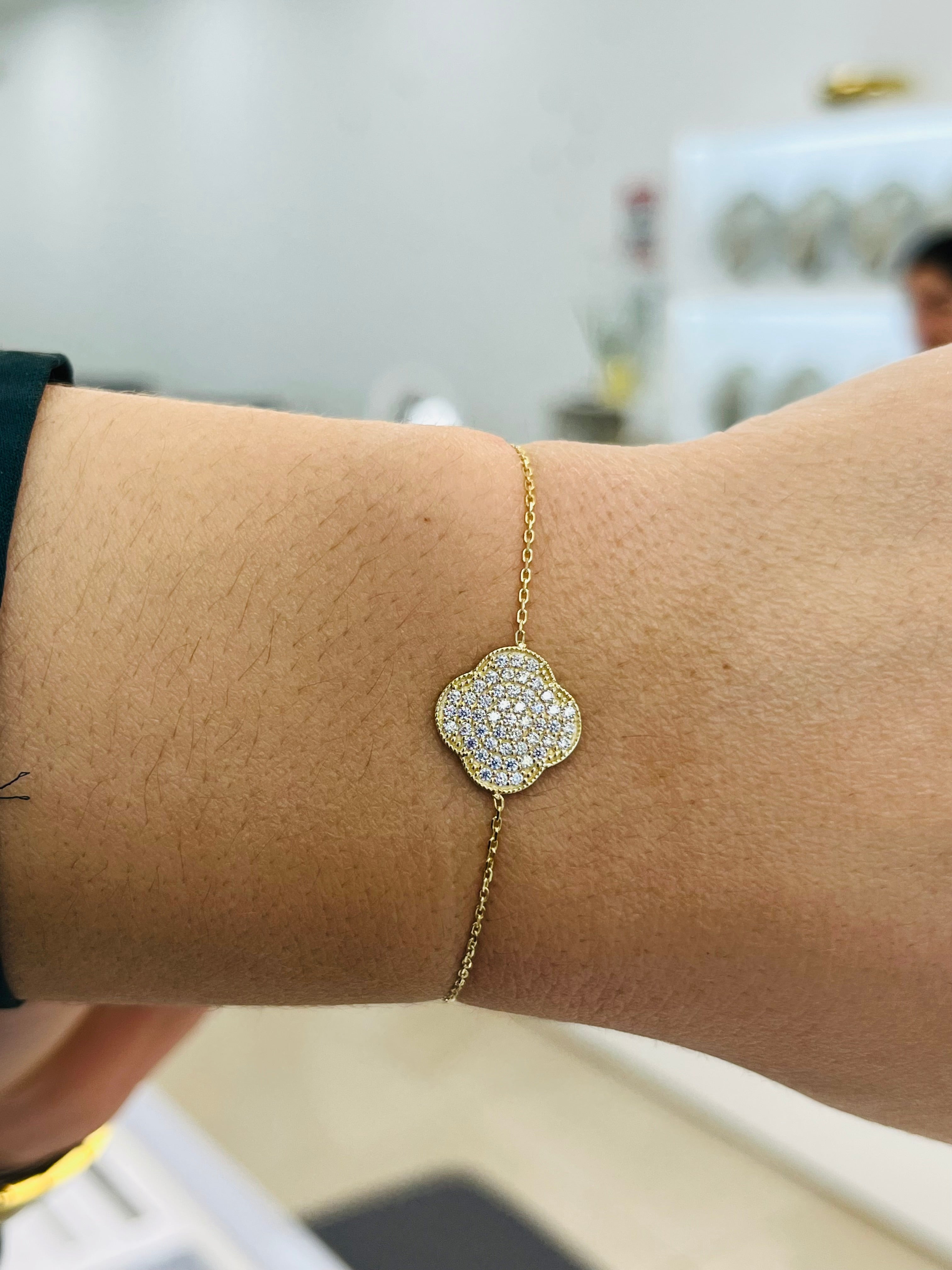 Pulsera de Dama Oro 10k Flor