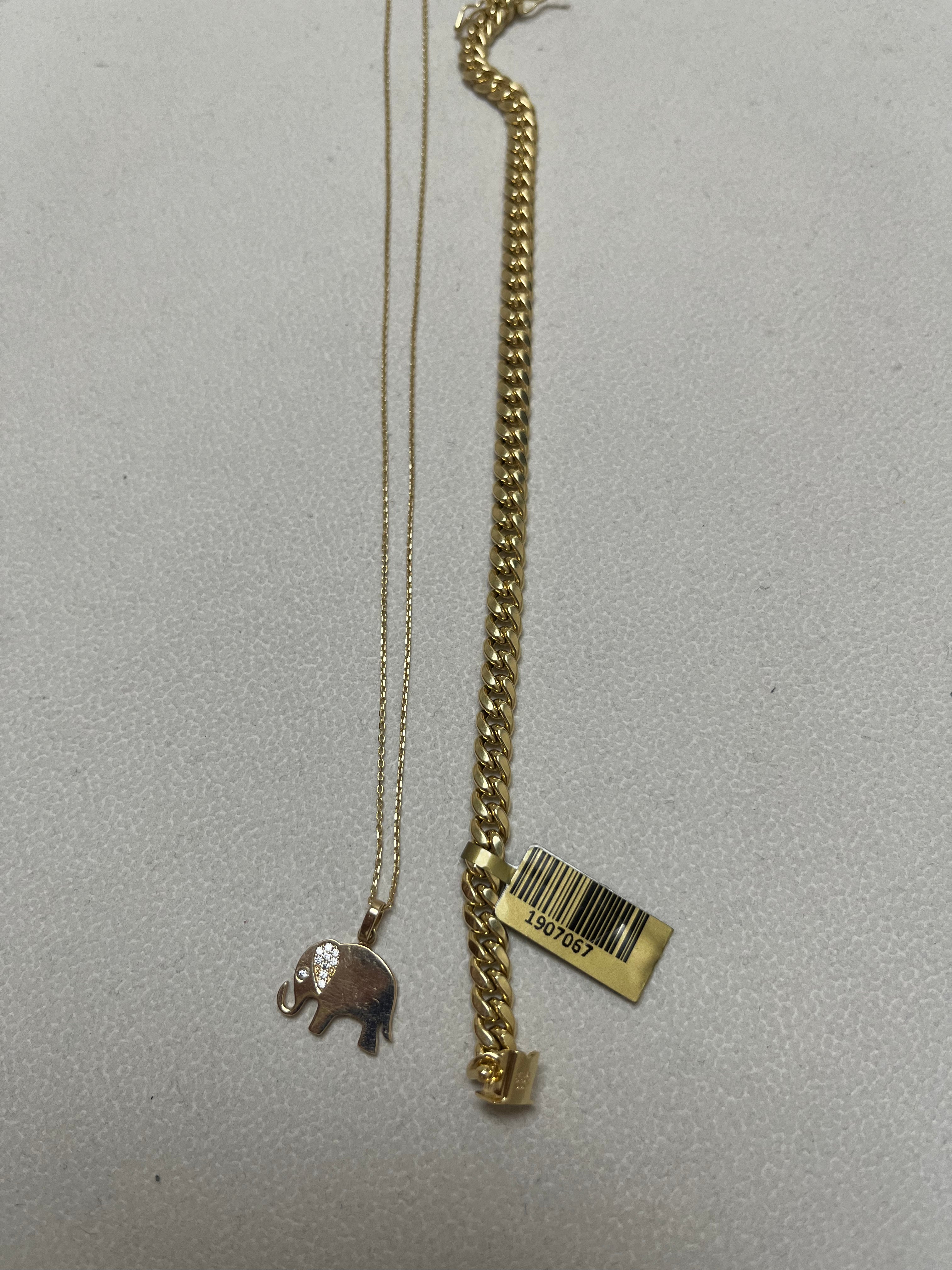 Pulsera Oro 14k y cadena oro 10k