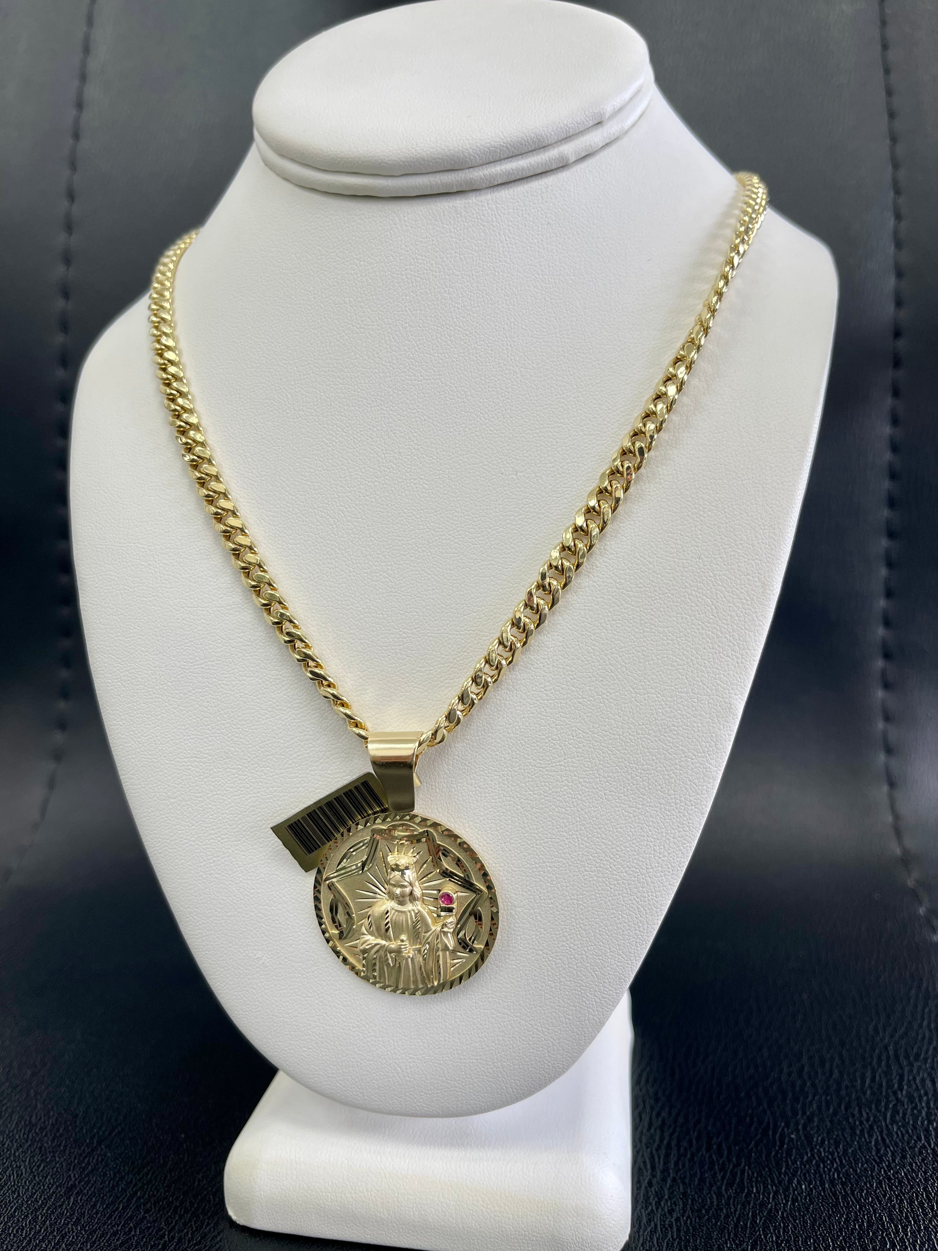 💎 Set cadena virgen oro 14k 🇮🇹