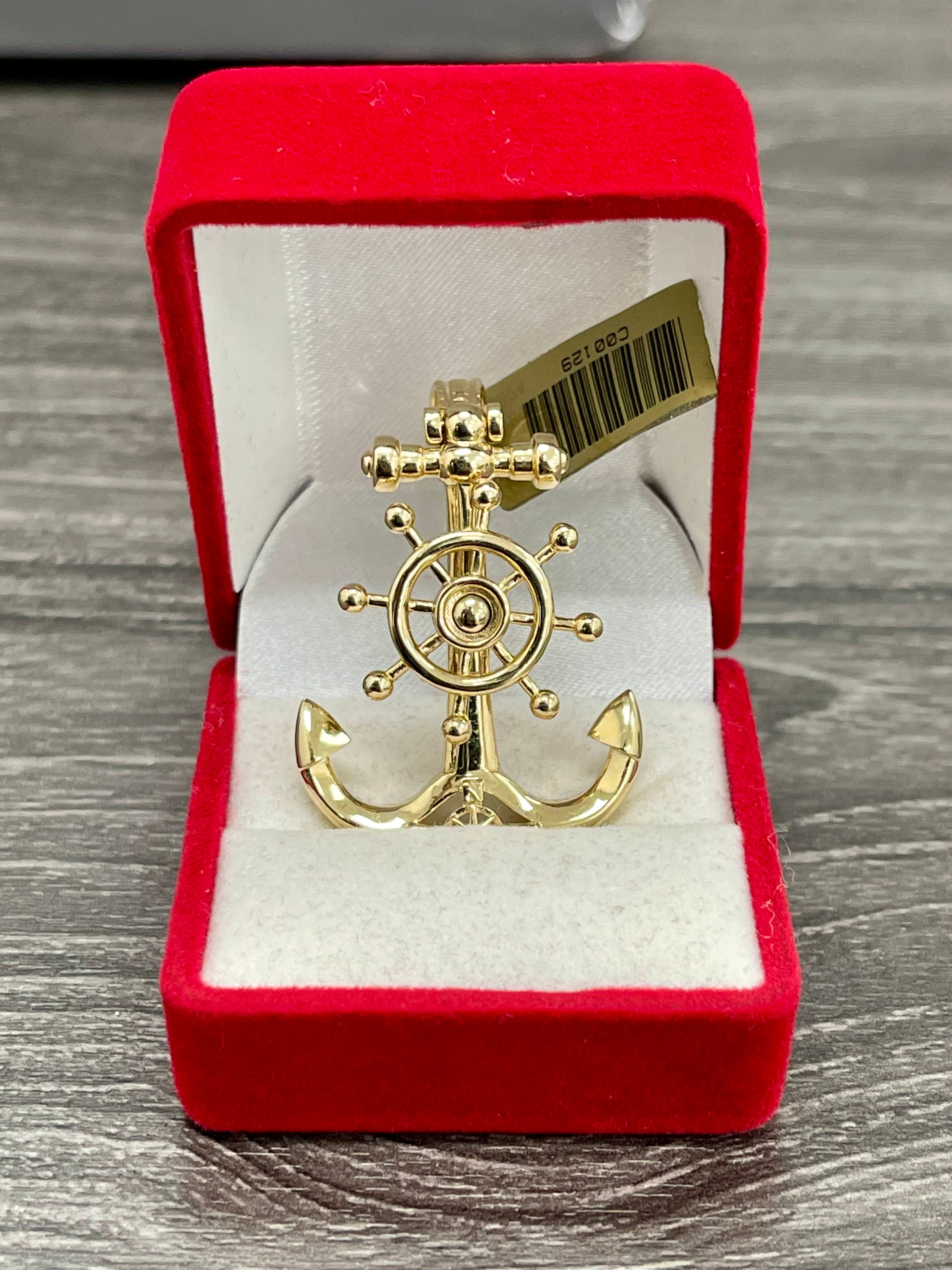 Medalla ancla oro 14k 💎