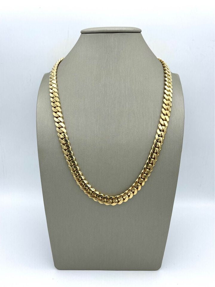 Cuban link sólida oro 14k 🇮🇹💎
