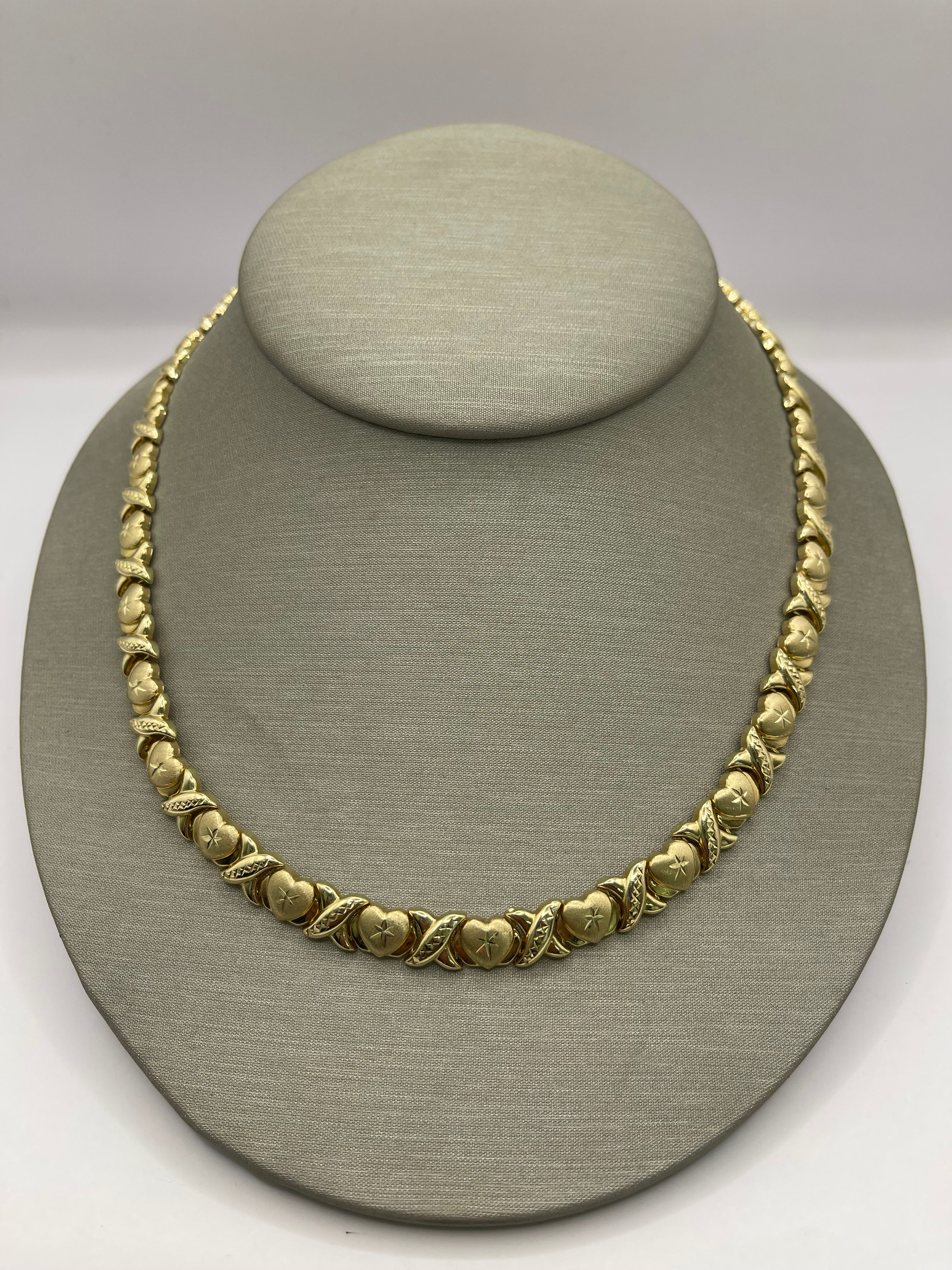 🇮🇹 Gargantilla eslabón corazón oro 14k. 💎