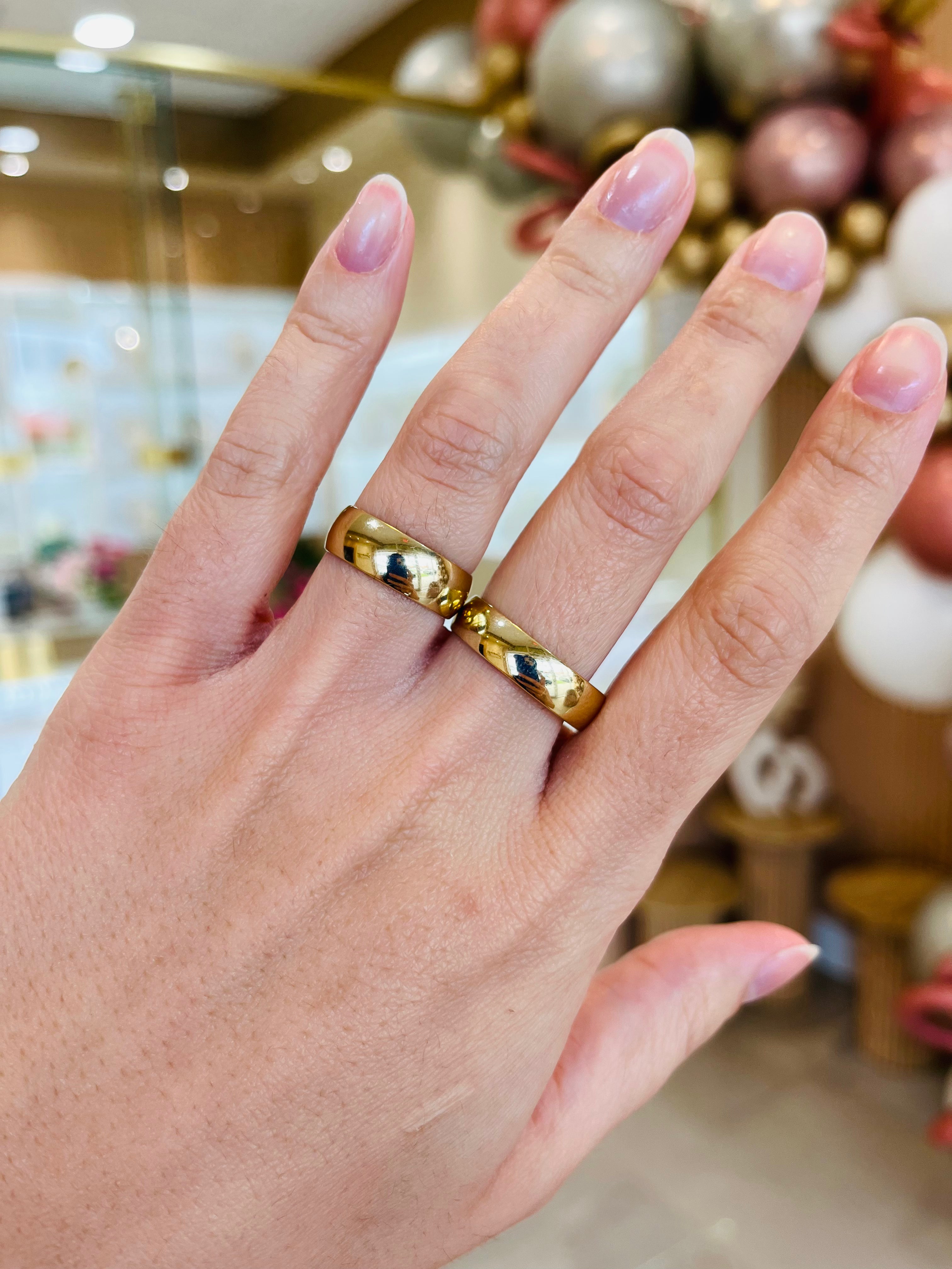 Duo Classic Wedding Ring in 10K Yellow Gold (6mm)