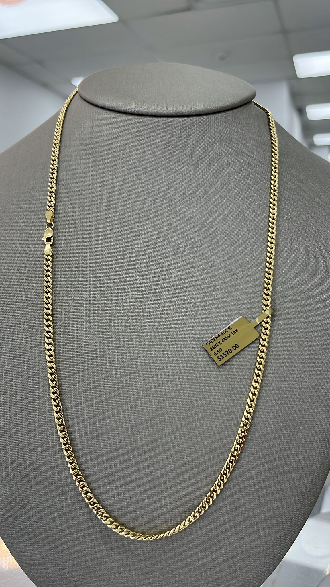 Cadena oro 14k hallow