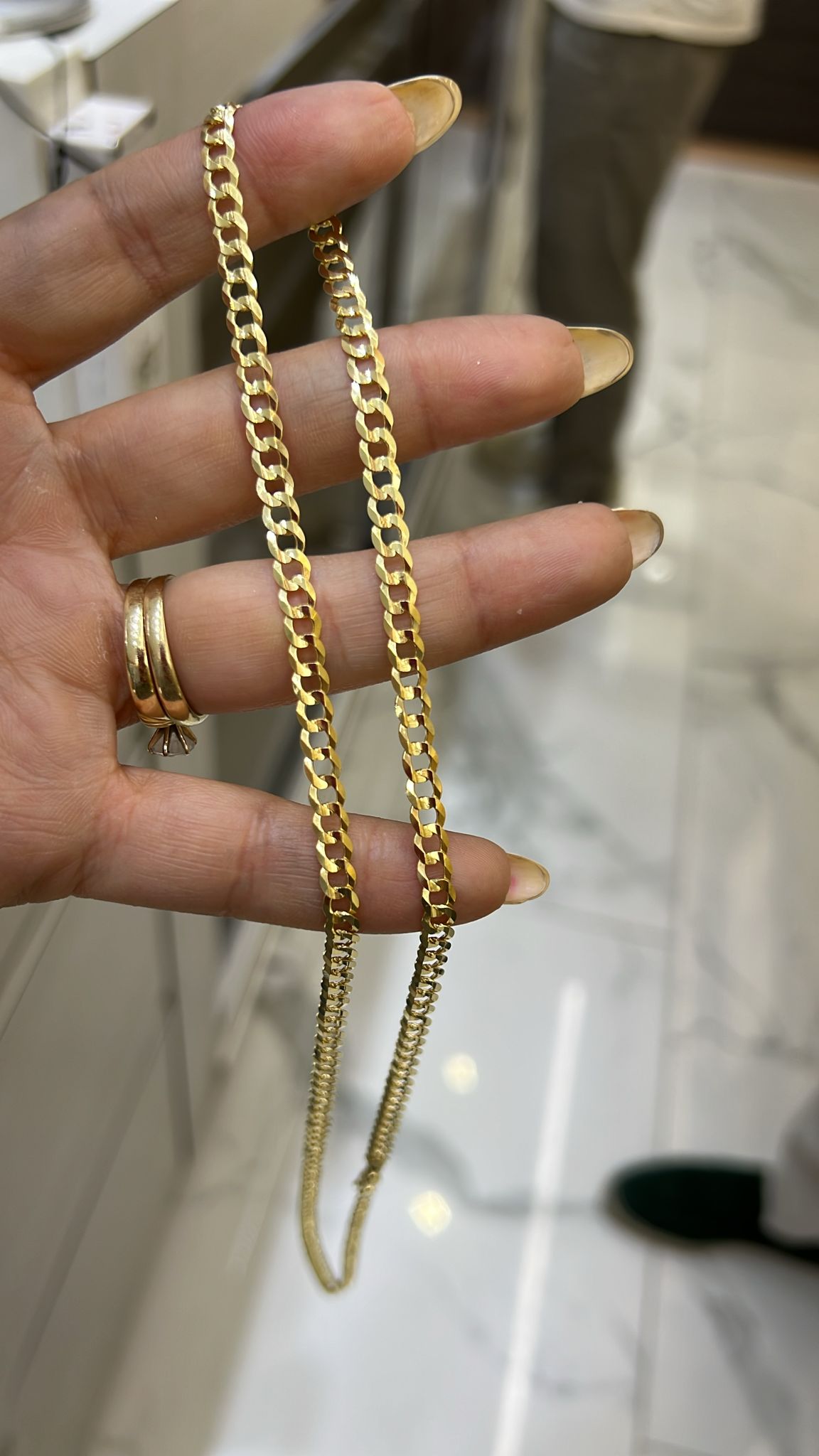 💎 Cadena martillada oro 10k + dije oro 10k
