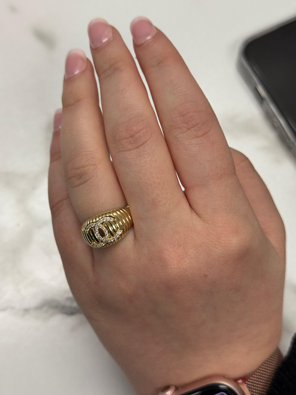 Anillos oro 14k y la manilla con la Medalla oro 10k