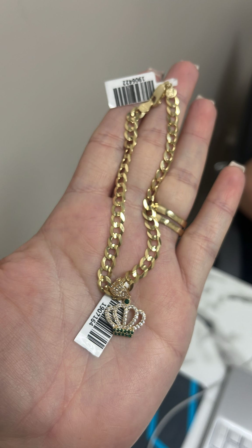 Anillos oro 14k y la manilla con la Medalla oro 10k