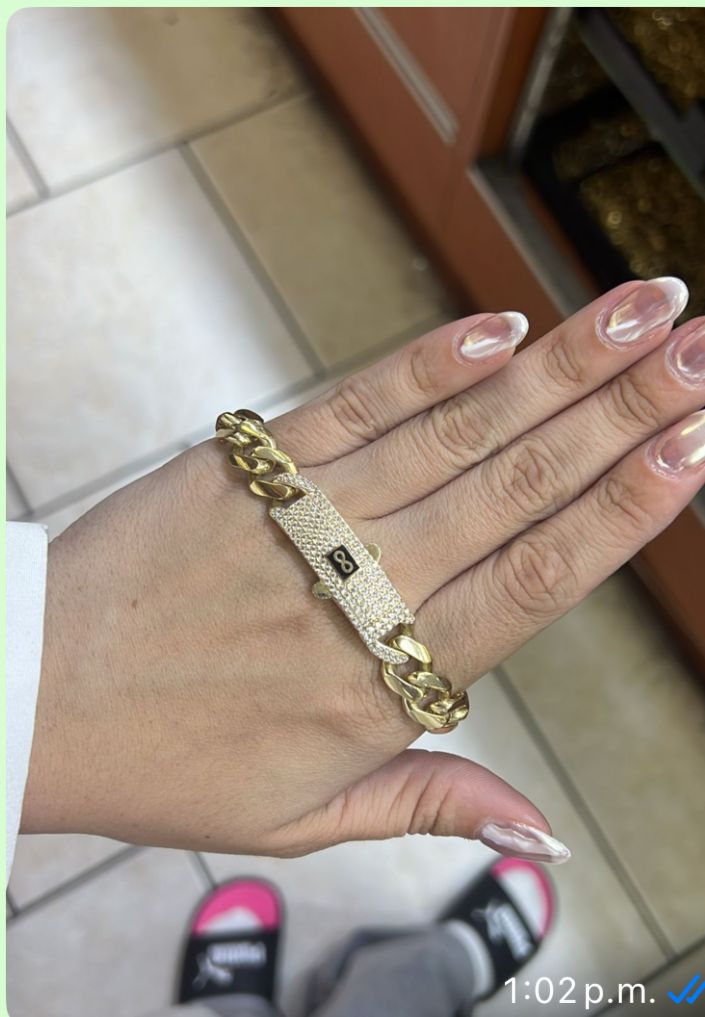 Cadena Mónaco 10k y pulsera monaco 10k