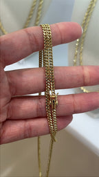 Cadena Sólida Italiana Pro 10k 24”x3