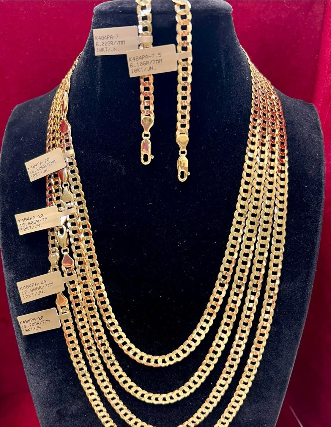 💎✅ Cadena martillada oro 10k + dije personalizado