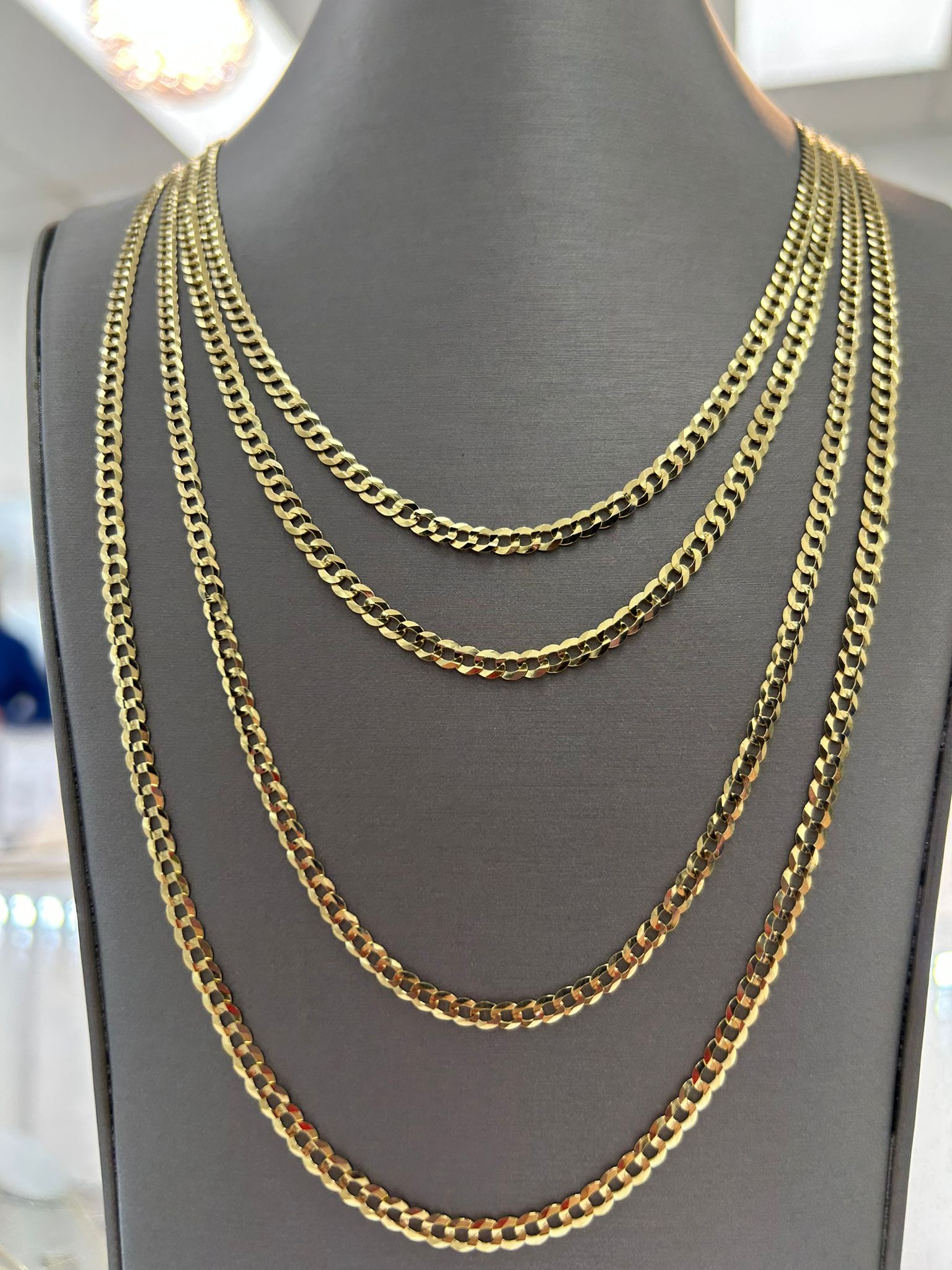 Cadena martillada oro 14k