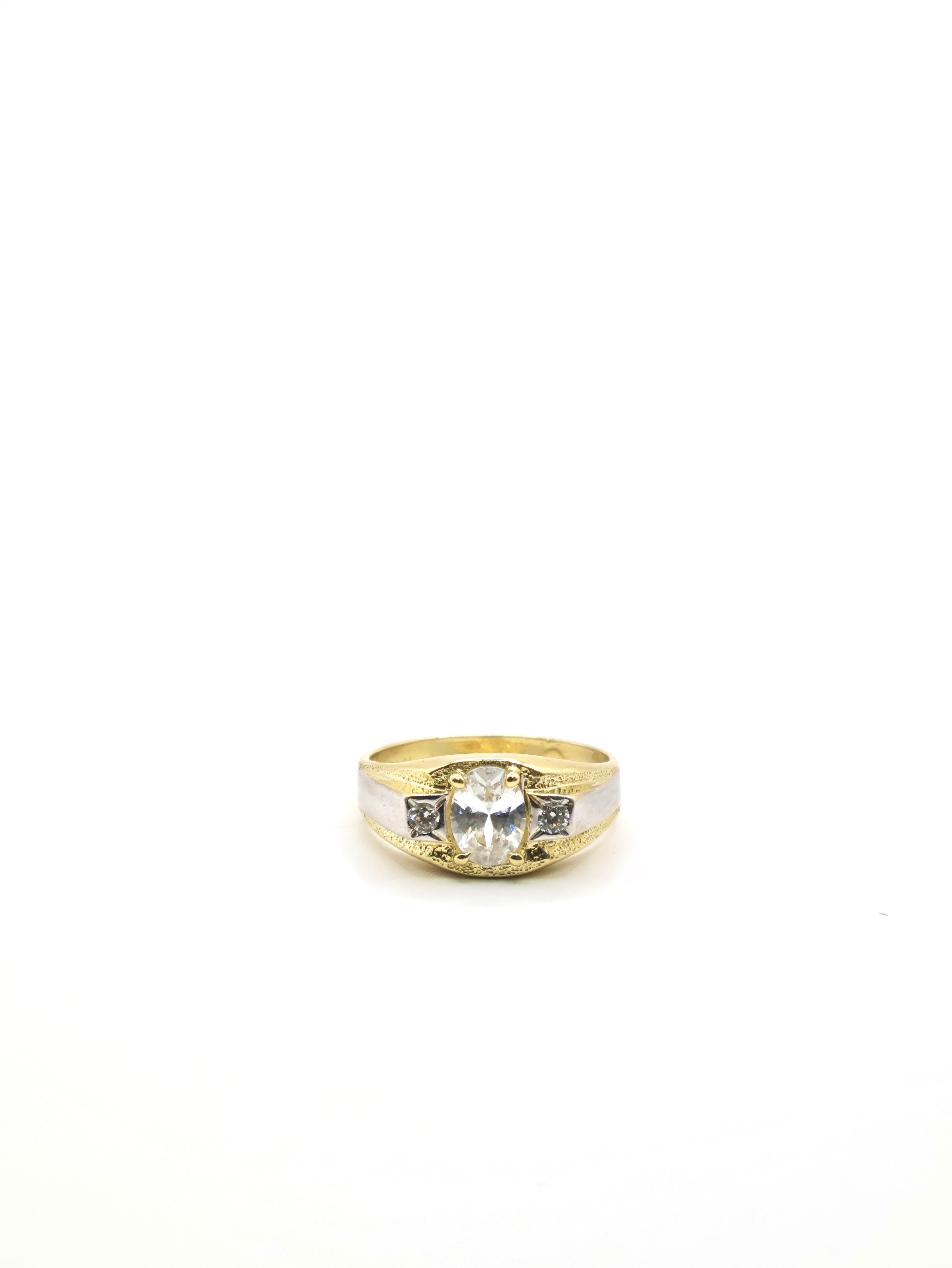 Anillo Pierda Blanca - 10K