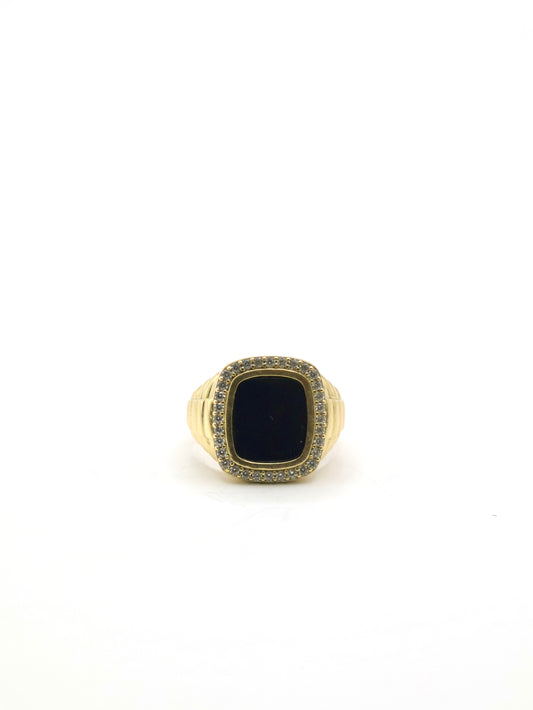 Anillo Pierda Negra - 10K