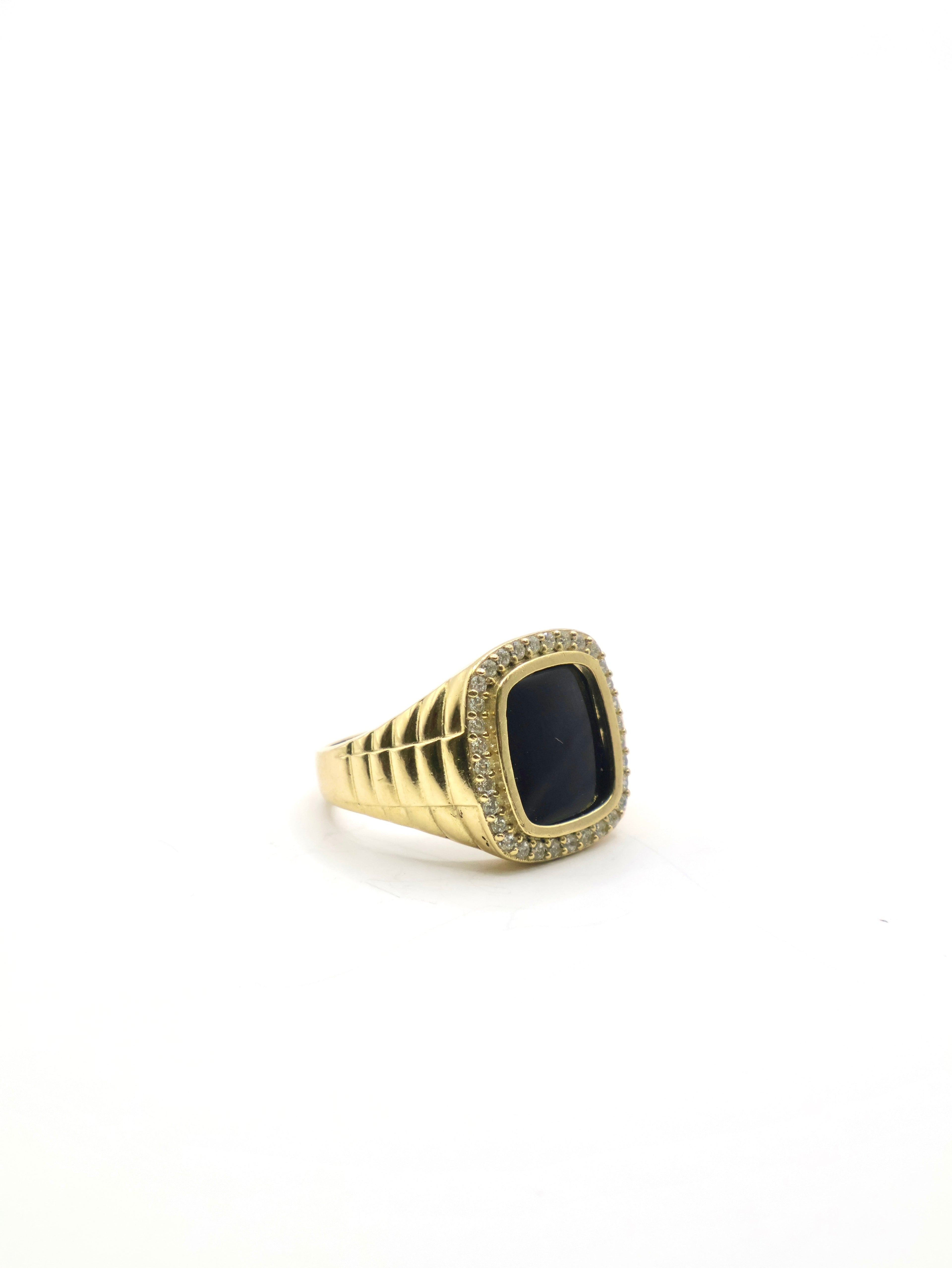 Anillo Pierda Negra - 10K