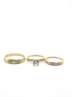 Anillo Trio Rombos - 10K