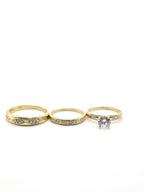 Anillo Trio Rombos - 10K
